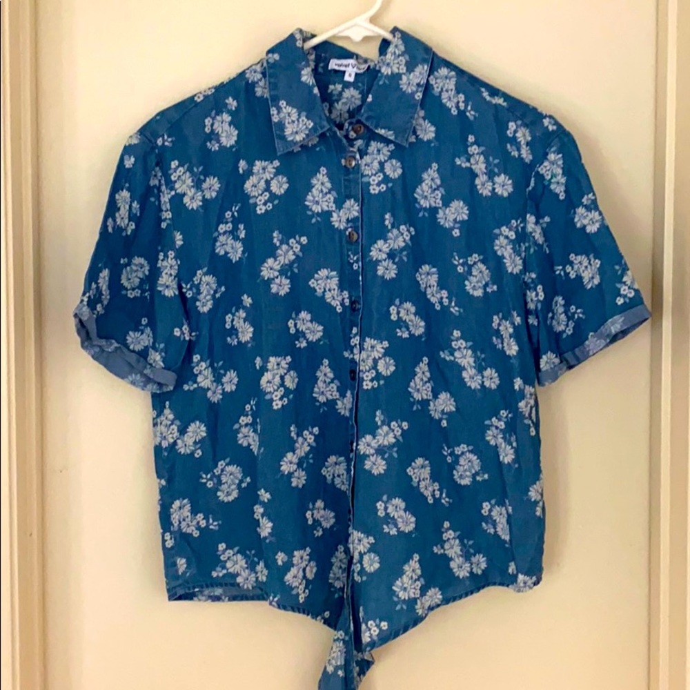 New with tags velvet heart flower shirt